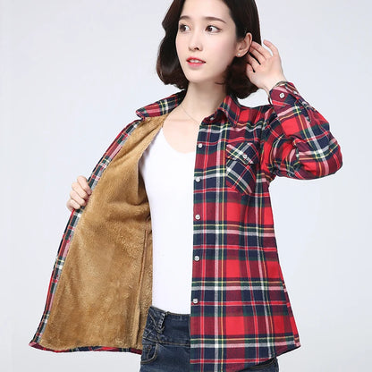 Cozy Plaid Fleece Jacket