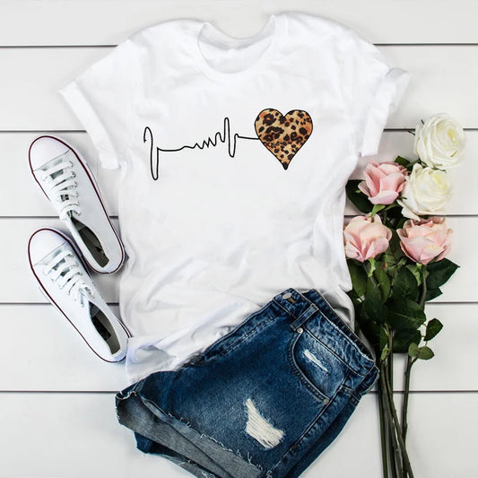Leopard Heartbeat T-Shirt