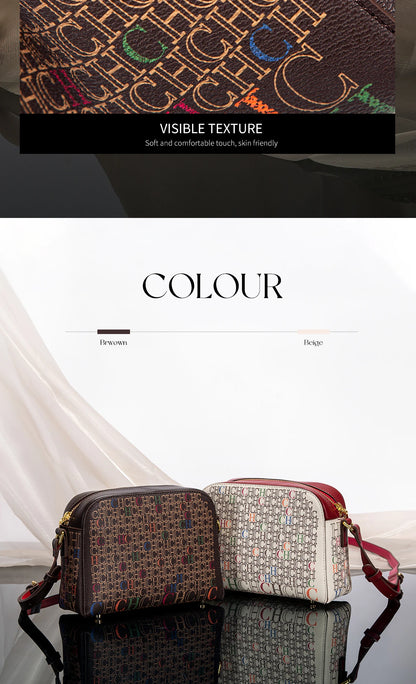 Classic Print PVC Shoulder Bag