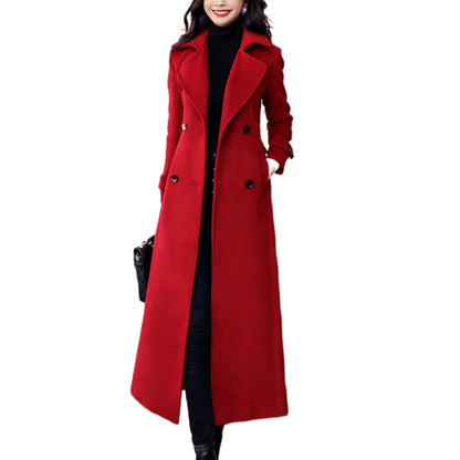 Woolen Long Trench Coat