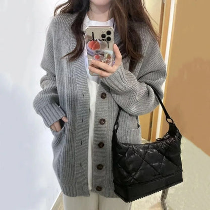 Cozy Knit V-Neck Cardigan