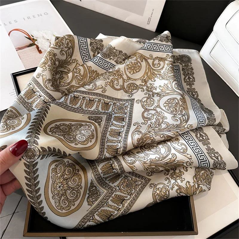 Luxury Silk Print Scarf