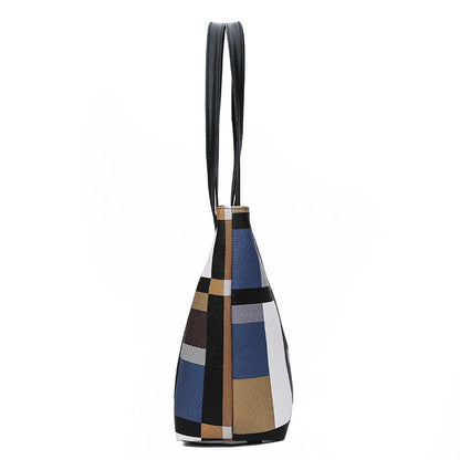 Plaid Large Capacity Shoulder Bag