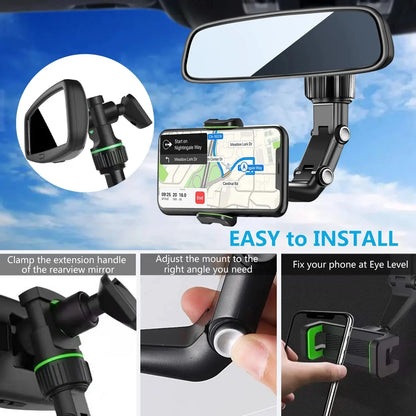 Rearview 360° Mirror Phone Mount