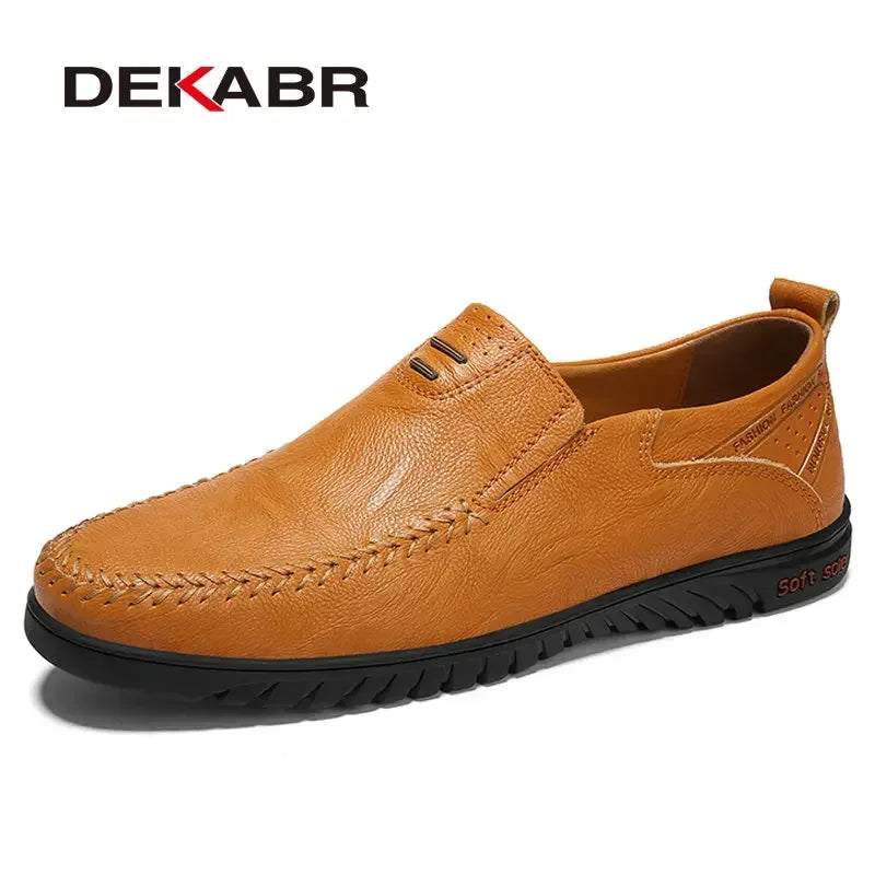 DEKABR Genuine Leather Slip-Ons