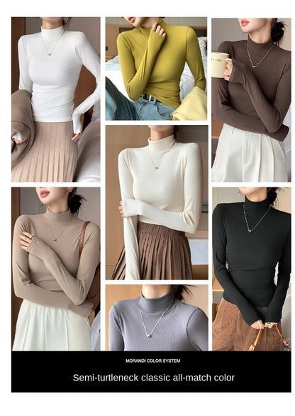 Elegant Knit Half-Turtleneck