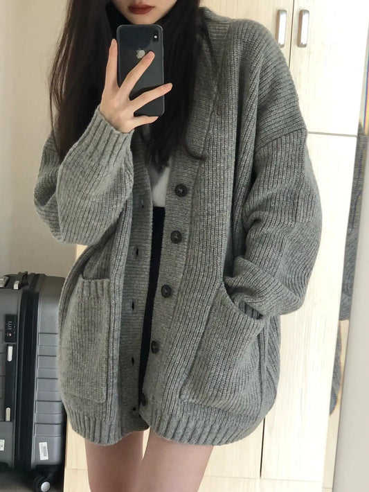 Cozy Knit V-Neck Cardigan