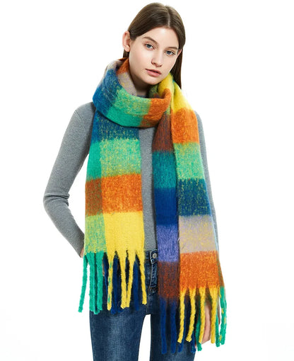Warm Cashmere Rainbow Scarf