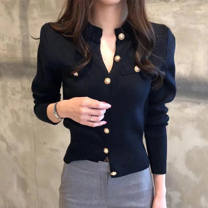 AOSSVIAO Autumn Knitted Cardigan – Chic Korean Slim Fit Sweater
