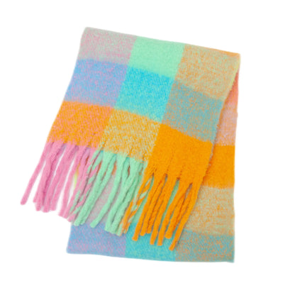 Warm Cashmere Rainbow Scarf