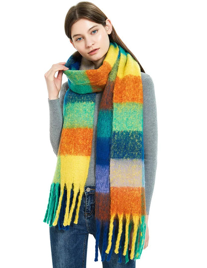 Warm Cashmere Rainbow Scarf