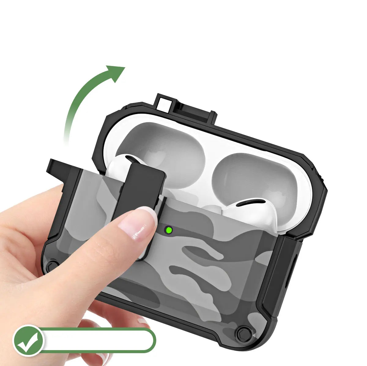 Camouflage Hard Shell Protective Case for AirPods.