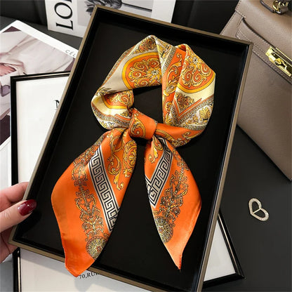 Luxury Silk Print Scarf