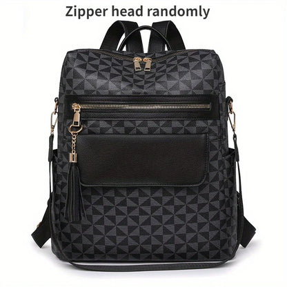 LISM Unisex Plaid Travel Backpack
