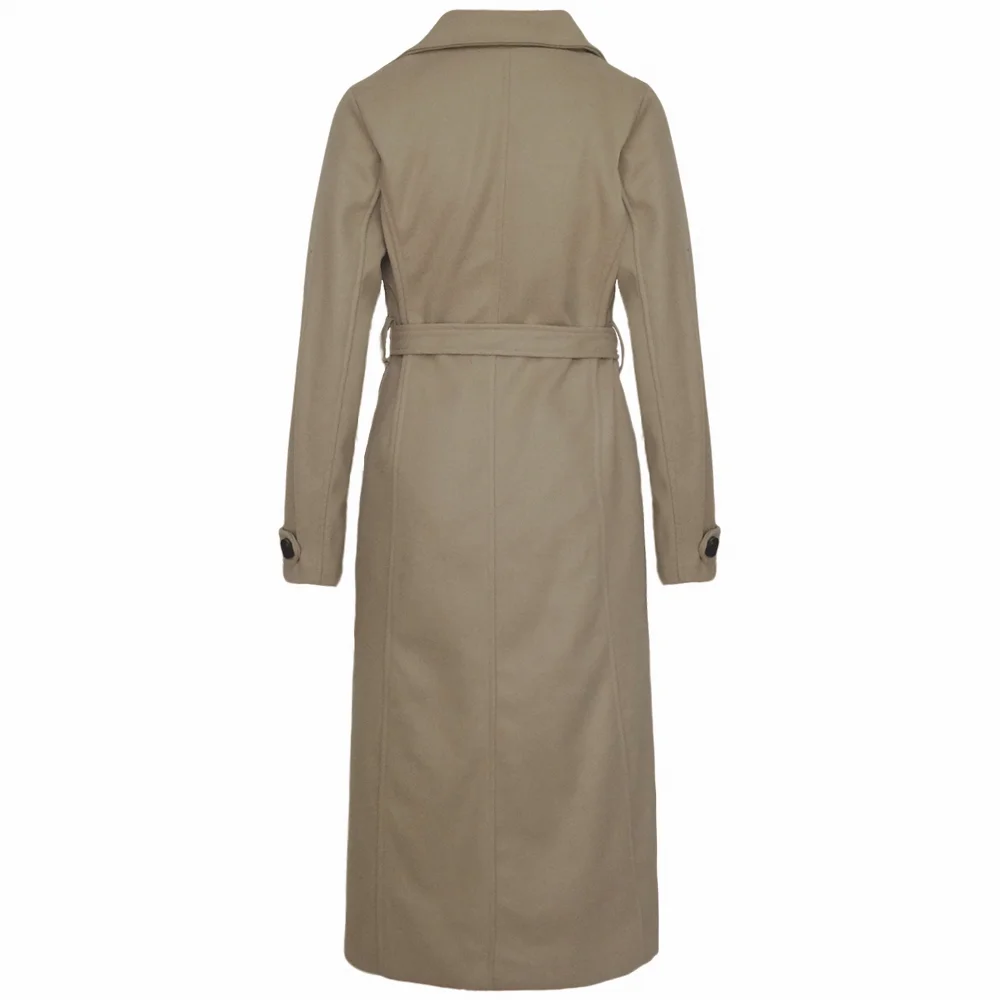 Woolen Long Trench Coat