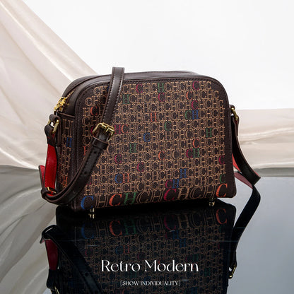 Classic Print PVC Shoulder Bag