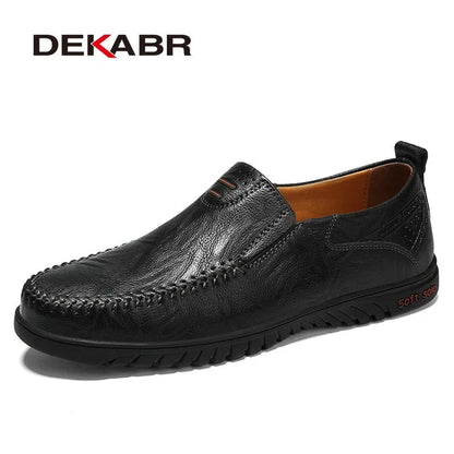 DEKABR Genuine Leather Slip-Ons