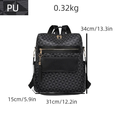 LISM Unisex Plaid Travel Backpack