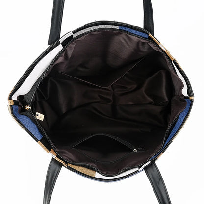 Plaid Large Capacity Shoulder Bag