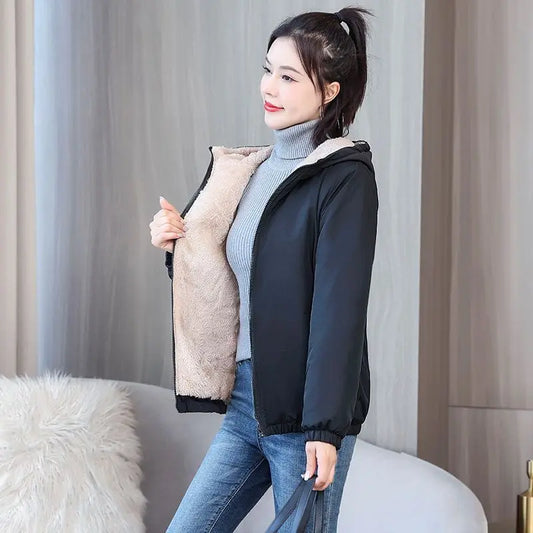 Women's Hooded Fleece Coat
