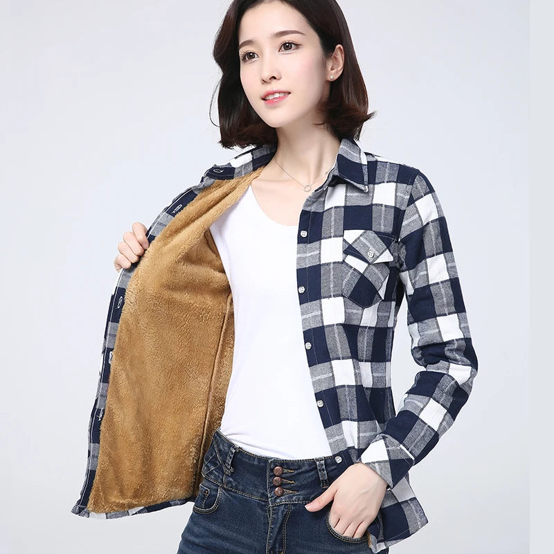 Cozy Plaid Fleece Jacket