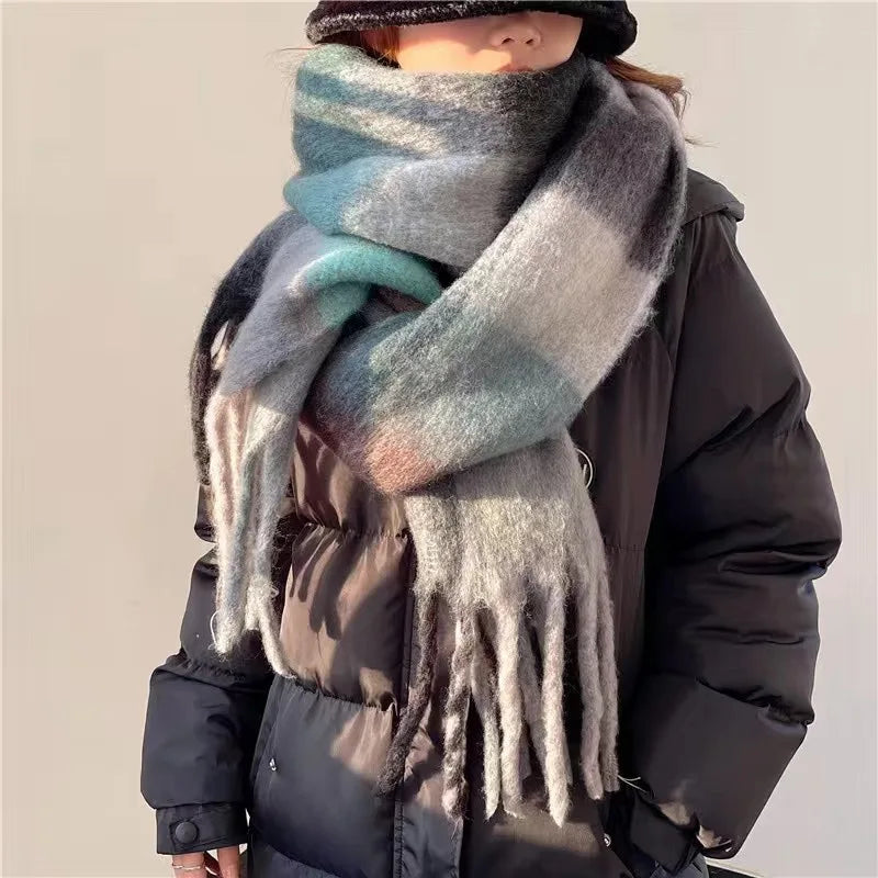 Warm Cashmere Rainbow Scarf