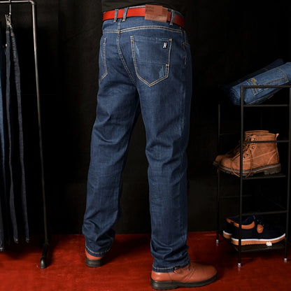 Plus-Size High Waist Denim Pants