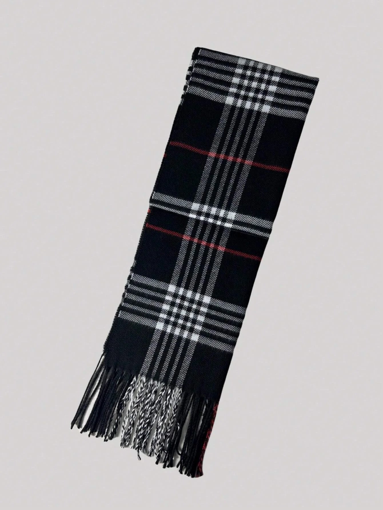 Plaid Cashmere Scarf for Men