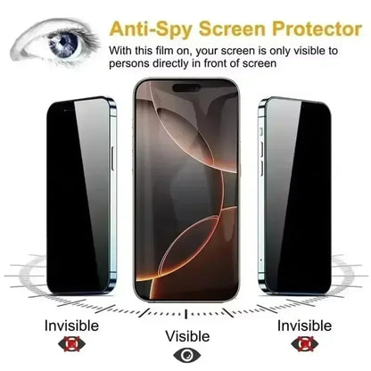 3Pcs Dust-Free Installation Privacy Screen Protector for iPhone 7-16 Pro Max Plus