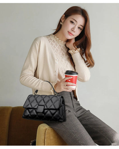 Trendy Women's Soft Leather Shoulder Bag