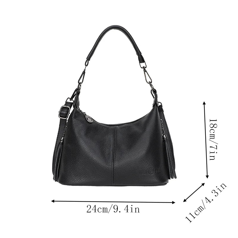 Tassel Luxe Leather Satchel