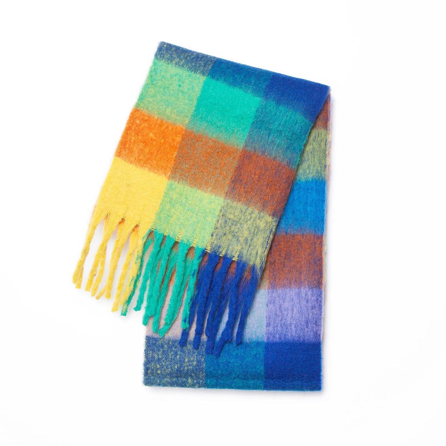 Warm Cashmere Rainbow Scarf