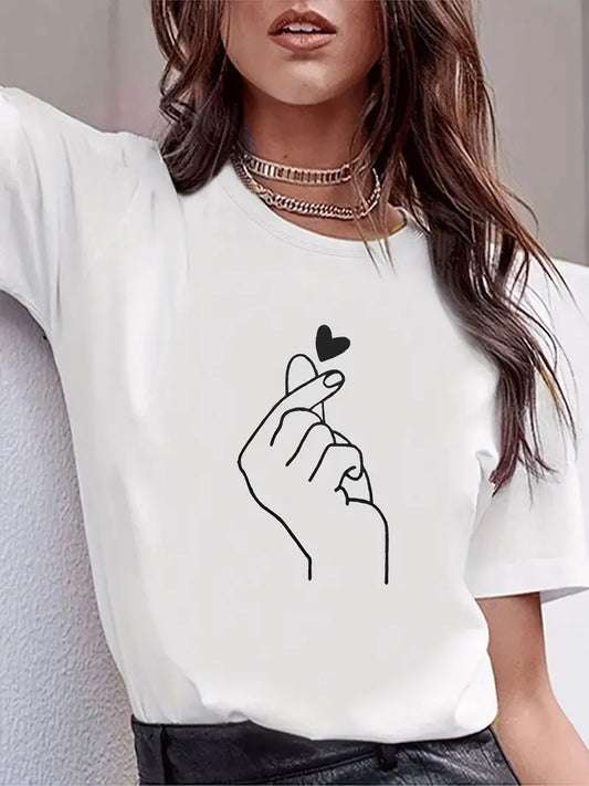 Cute Cartoon Print T-Shirt