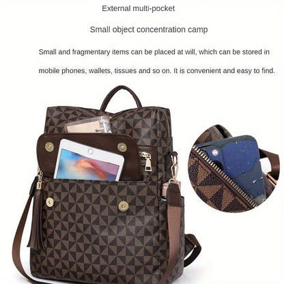 LISM Unisex Plaid Travel Backpack