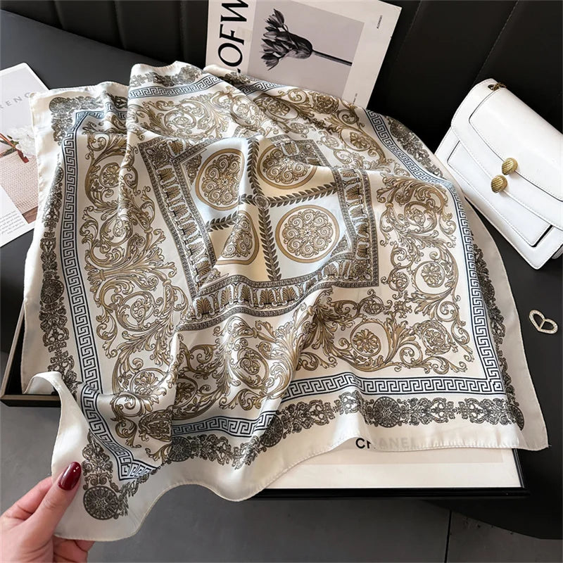 Luxury Silk Print Scarf