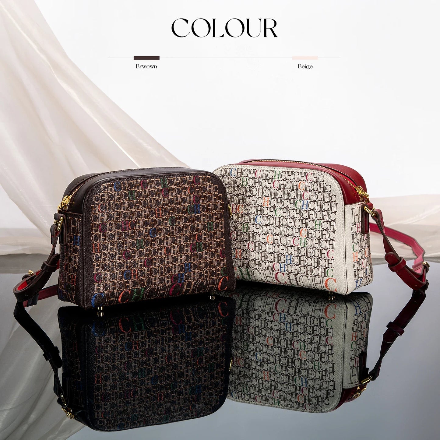 Classic Print PVC Shoulder Bag