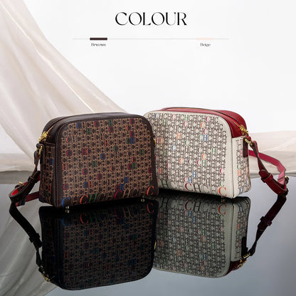 Classic Print PVC Shoulder Bag
