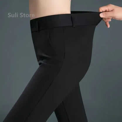 Women's Mid-Waist Straight Trousers