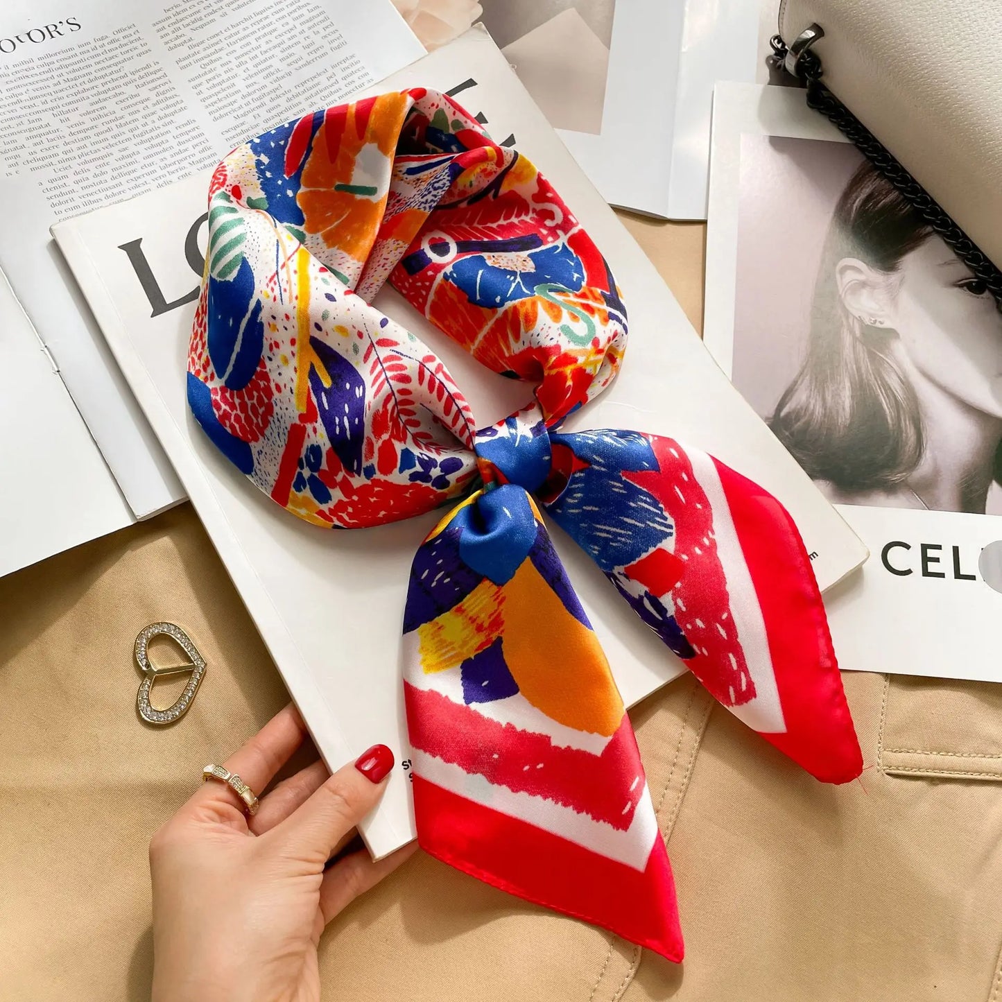 Luxury Silk Print Scarf