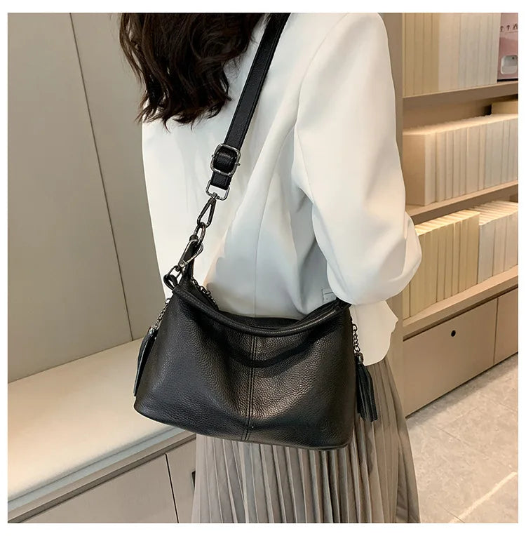 Tassel Luxe Leather Satchel