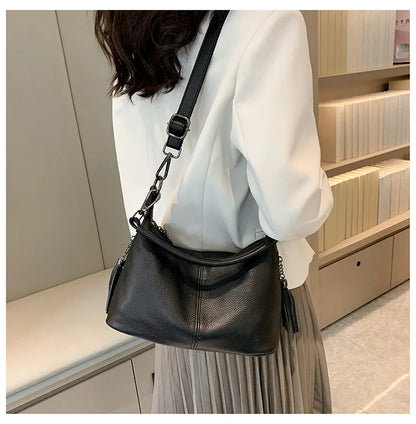 Tassel Luxe Leather Satchel