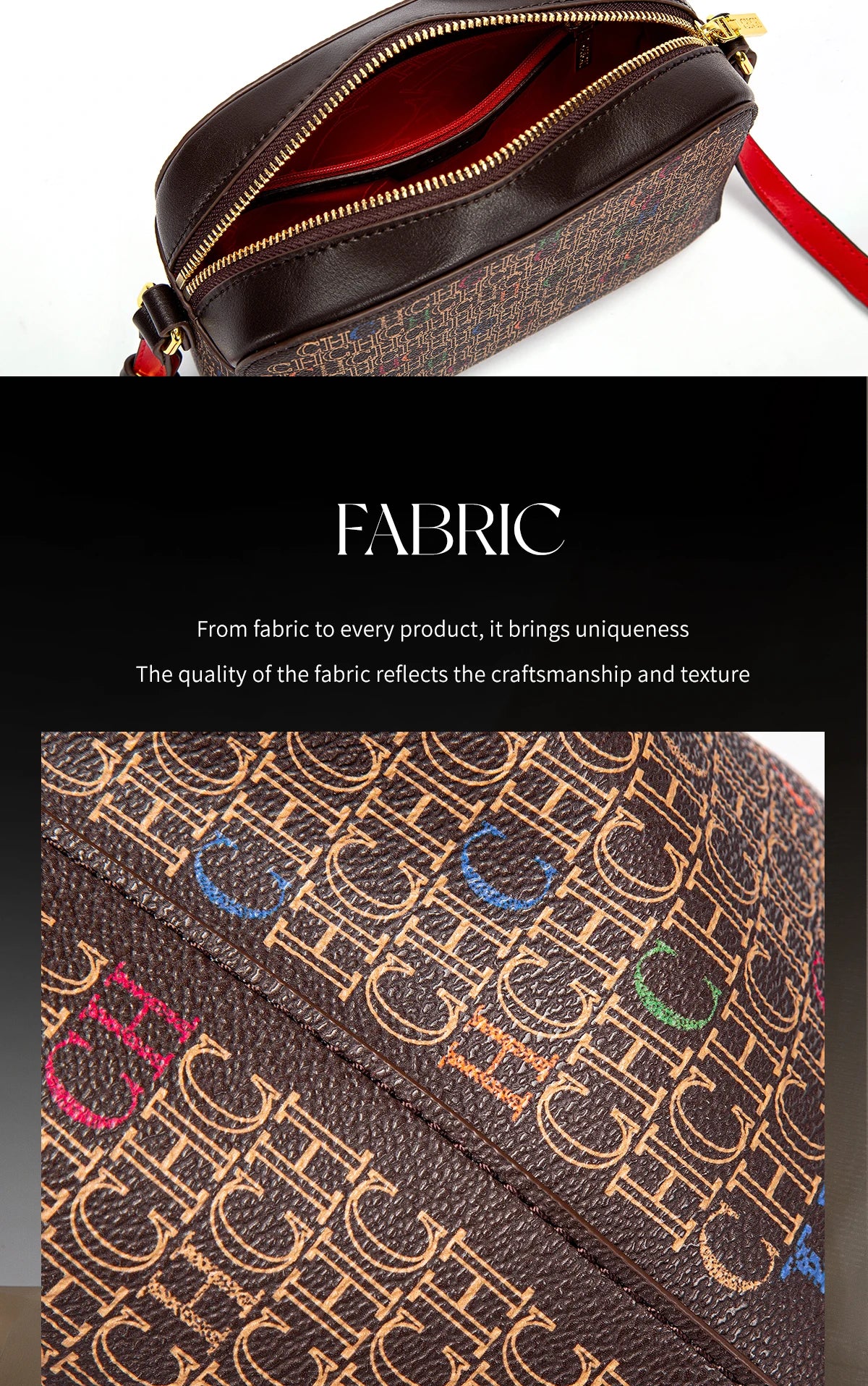 Classic Print PVC Shoulder Bag