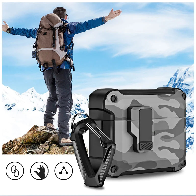 Camouflage Hard Shell Protective Case for AirPods.