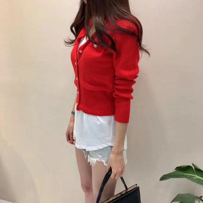 AOSSVIAO Autumn Knitted Cardigan – Chic Korean Slim Fit Sweater