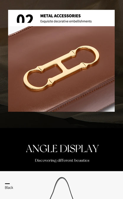 Classic Solid Color Shoulder Bag