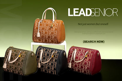 Spring Fabric Splicing Bucket Shoulder Bag