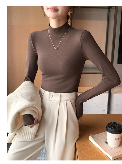 Elegant Knit Half-Turtleneck