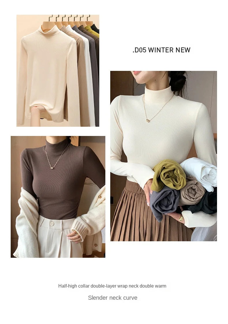Elegant Knit Half-Turtleneck