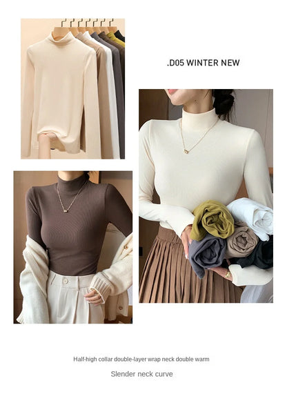 Elegant Knit Half-Turtleneck