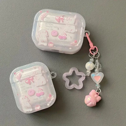 Korean Cherry Rabbit AirPods Case